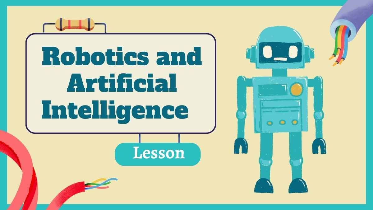 Illustrated Robotics and Artificial Intelligence Lesson - slide 0
