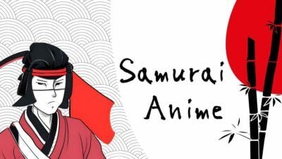 Mini presentación ilustrada de anime de samuráis