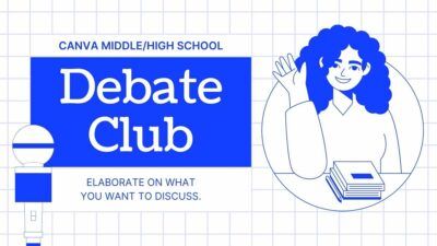 Clube de debate escolar ilustrado