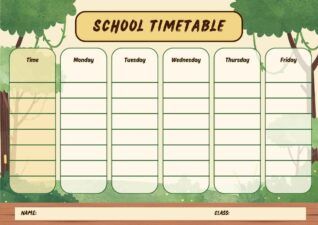 Slides Carnival Google Slides and PowerPoint Template Illustrated School Timetable 1