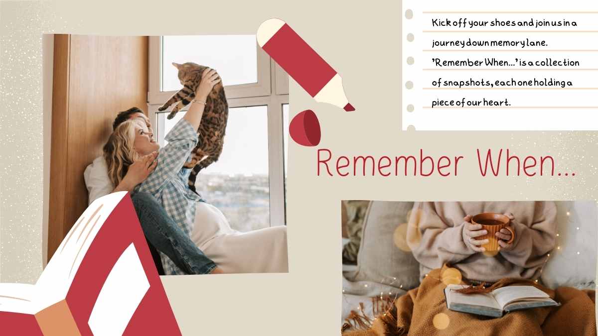 Illustrated Scrapbook Memories Photo Album - slide 8