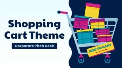 Illustrated Shopping Cart Theme for Business Slides