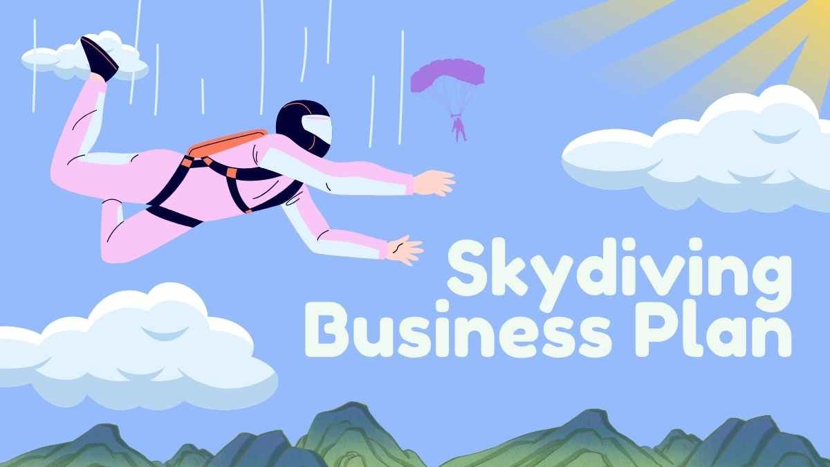 Plano de negócios ilustrado de paraquedismo - slide 1