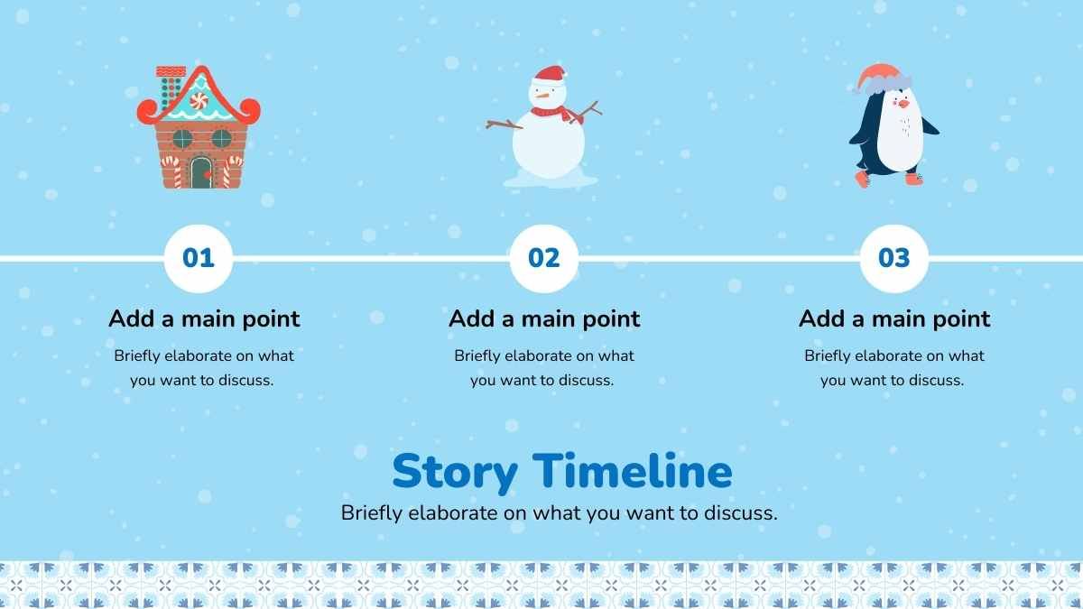 Livro de histórias ilustrado sobre bonecos de neve - slide 5