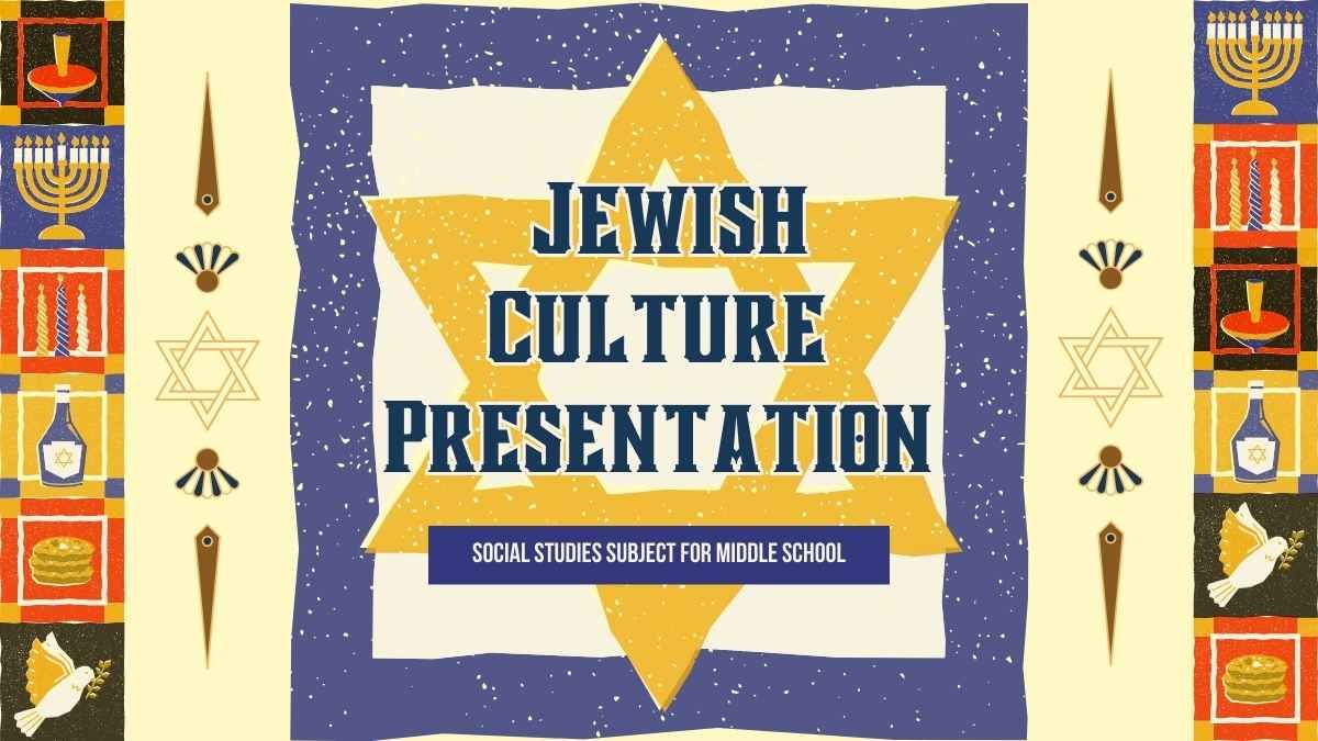 Assunto de estudos sociais ilustrado: Cultura Judaica - slide 0