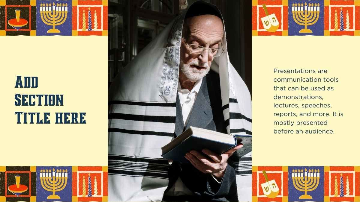 Assunto de estudos sociais ilustrado: Cultura Judaica - slide 6