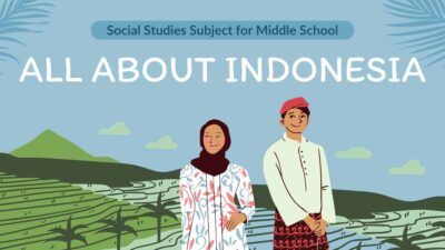 Slides Carnival Google Slides and PowerPoint Template Illustrated Social Studies Subject for Middle School: All About Indonesia 2