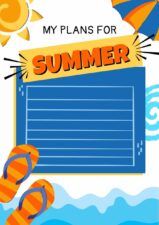 Illustrated Summer Vacation Plan Worksheet