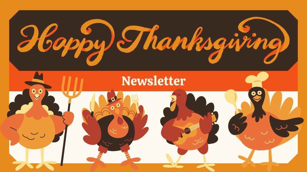 Illustrated Thanksgiving Newsletter - slide 0