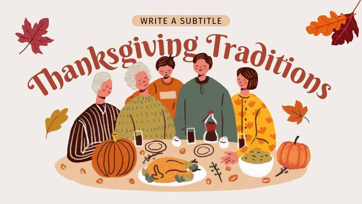 Illustrated Thanksgiving Traditions - slide 0