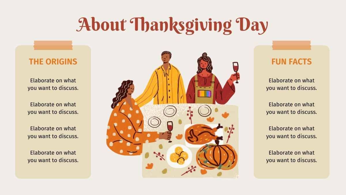 Tradições ilustradas do Dia de Ação de Graças - slide 5