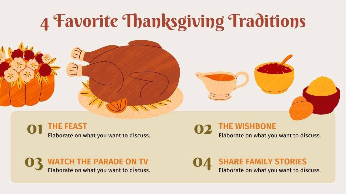 Illustrated Thanksgiving Traditions - slide 7