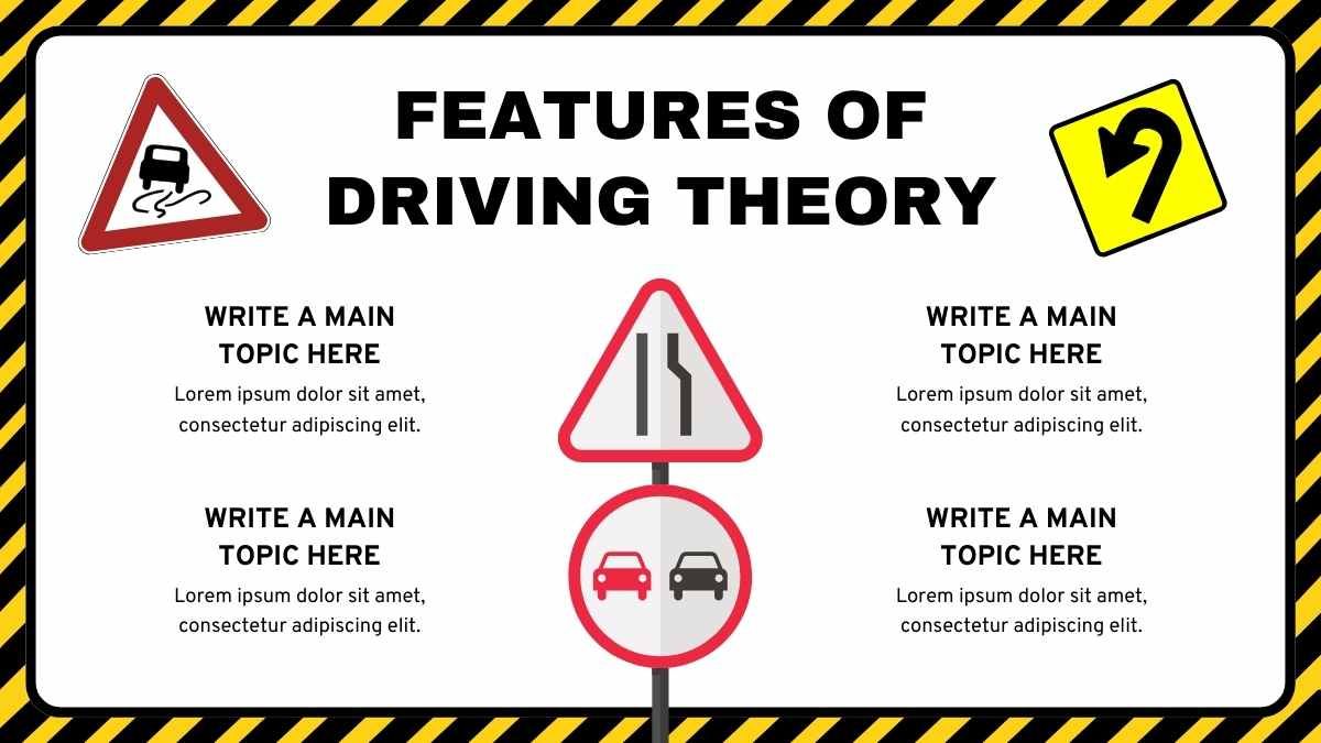 이론적 운전 워크샵: 교통 표지판 그림 설명 - slide 10