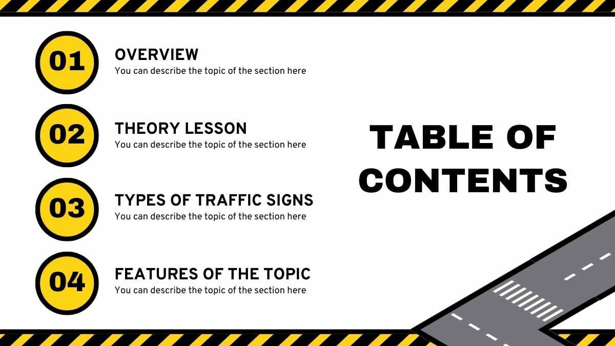 이론적 운전 워크샵: 교통 표지판 - slide 1