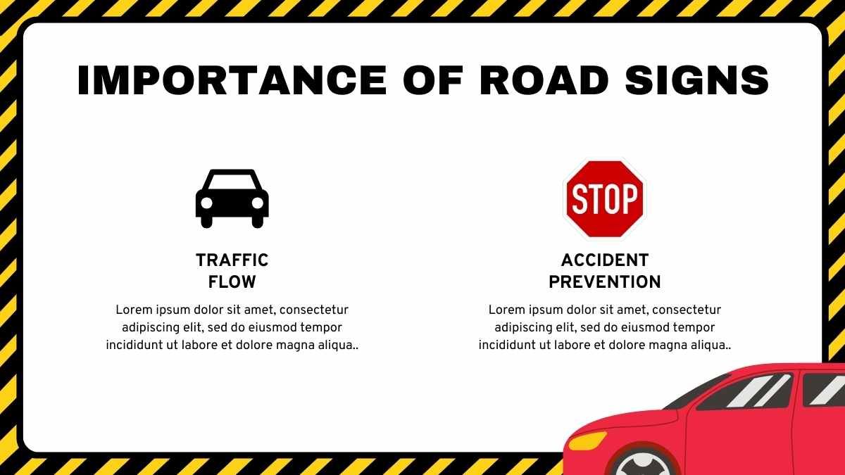 이론적 운전 워크샵: 교통 표지판 그림 설명 - slide 3