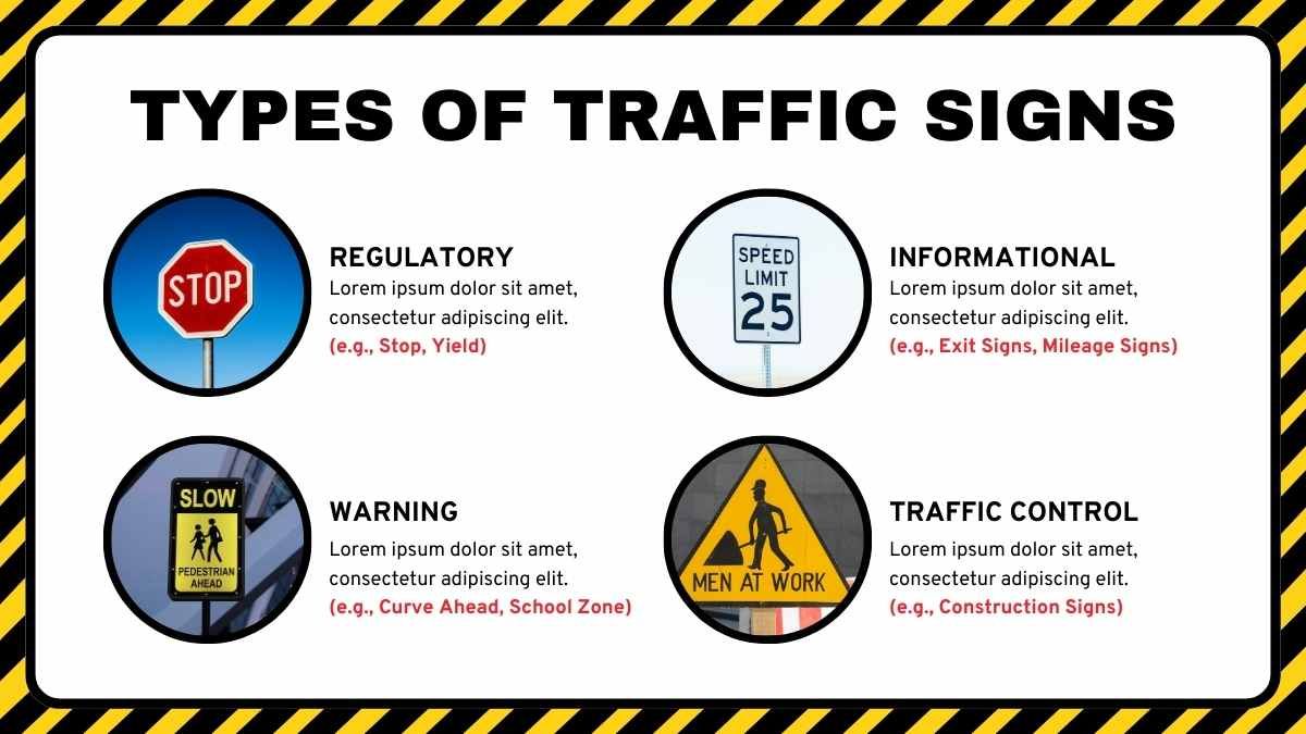 이론적 운전 워크샵: 교통 표지판 - slide 7
