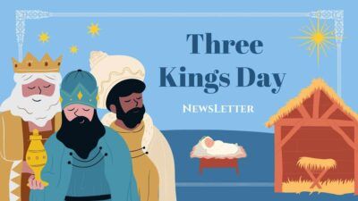 Slides Carnival Google Slides and PowerPoint Template Illustrated Three Kings Day Newsletter 1