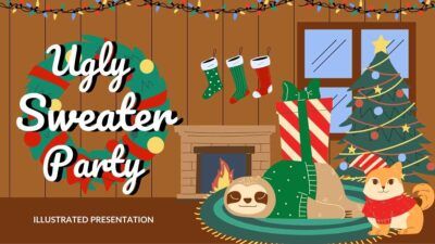 Slides Carnival Google Slides and PowerPoint Template Illustrated Ugly Sweater Party 1