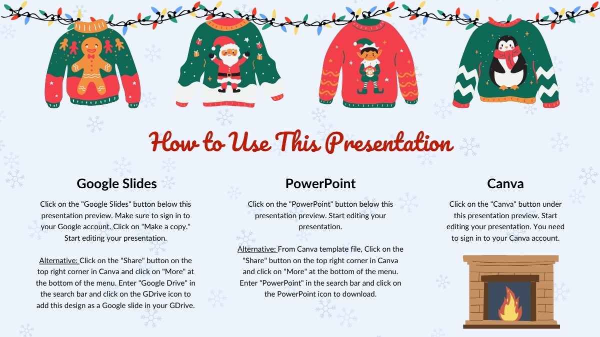 Illustrated Ugly Sweater Party - slide 1