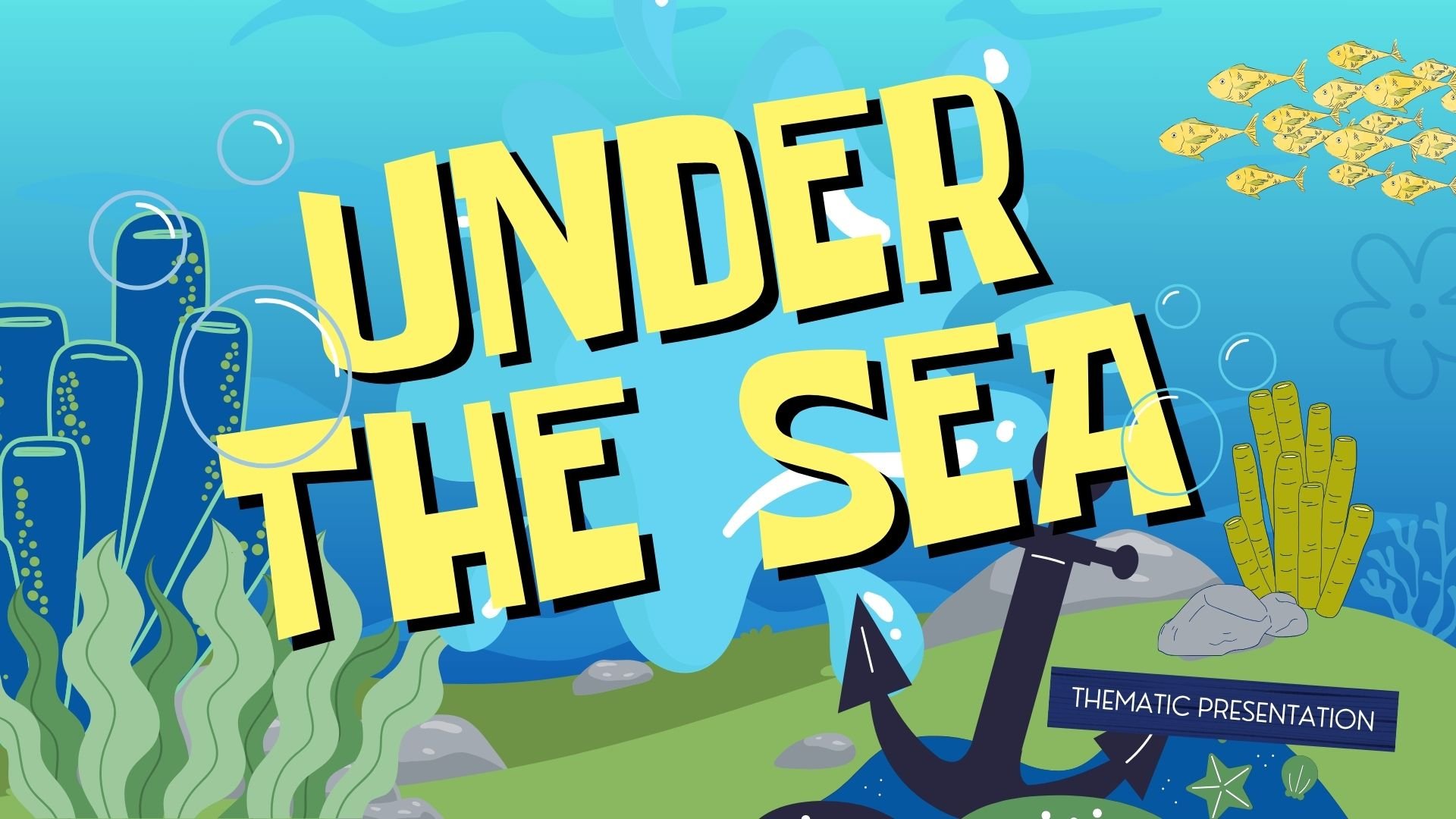 Illustrated Under the Sea Minitheme Slides - slide 1