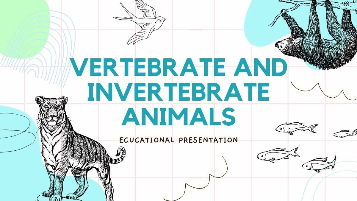 Animais Vertebrados e Invertebrados Ilustrados - slide 0