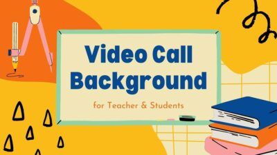 Slides Carnival Google Slides and PowerPoint Template Illustrated Video Call Background for Teacher & Students 1