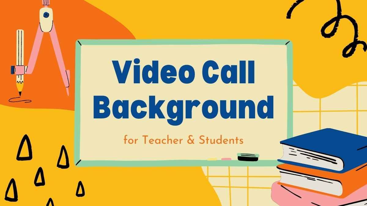 Illustrated Video Call Background - slide 0
