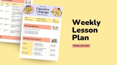 Illustrated Weekly Lesson Plan Doc