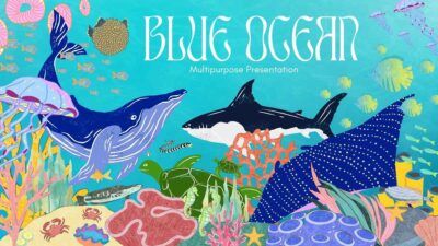 Illustration Blue Ocean Presentation