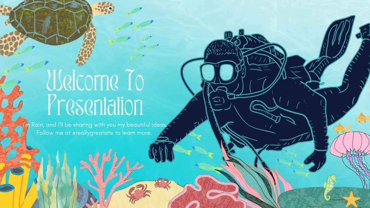 Illustration Blue Ocean Presentation - slide 4