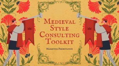 Kit de ferramentas de consultoria de estilo medieval ilustrativo