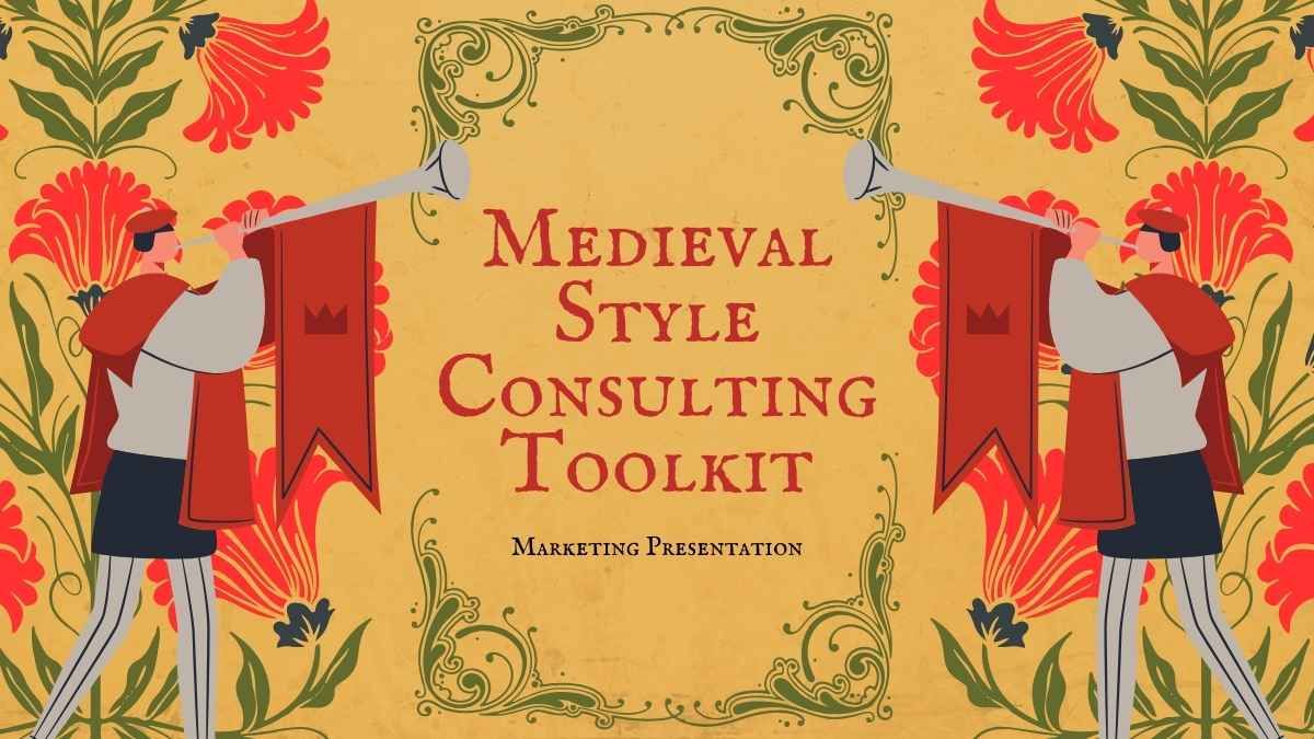 Kit de ferramentas ilustrativo de consultoria de estilo medieval - slide 0