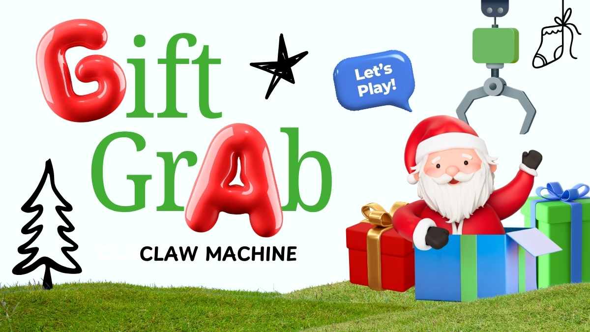 Interactive Gift Grab Claw Machine Slides - slide 1