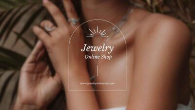 Apresentação de negócio online de jóias elegantes
