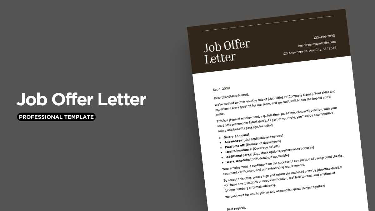 Job Offer Letter - slide 1