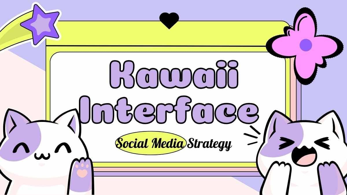 Estratégia de mídia social da interface Kawaii - slide 0