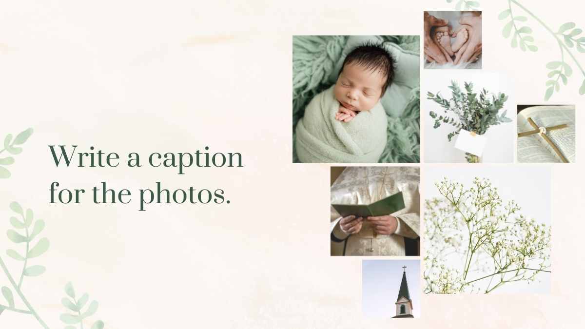 Leaves Floral Baptism Slides - slide 11