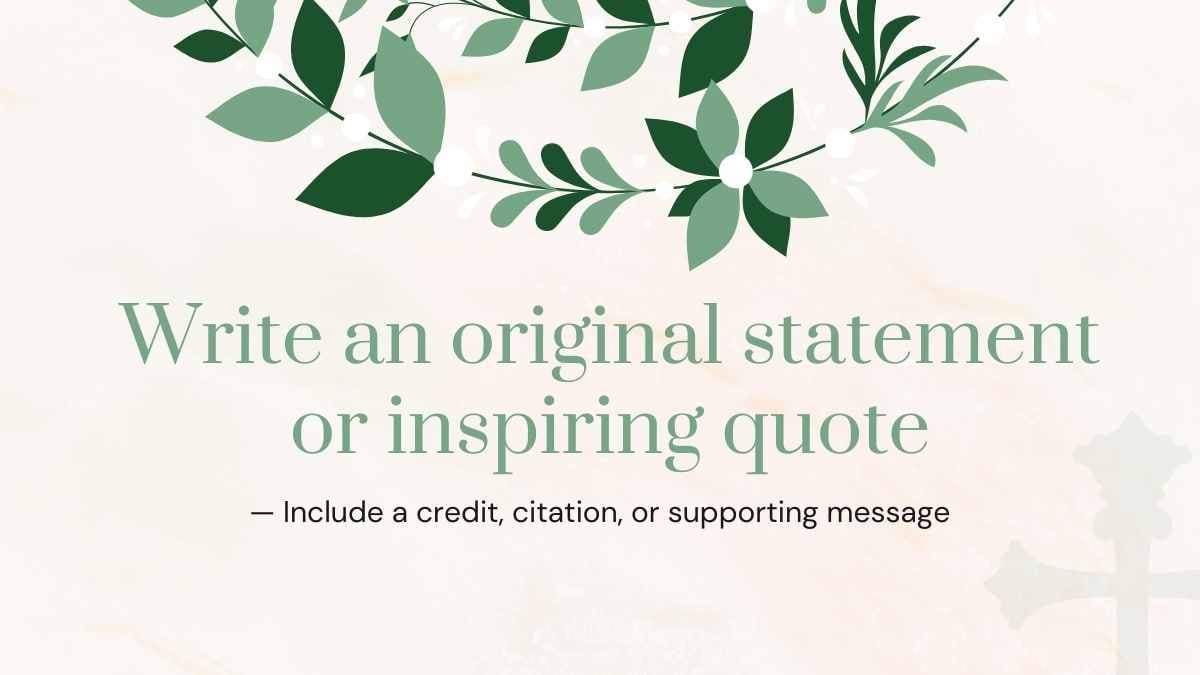 Leaves Floral Baptism Slides - slide 12