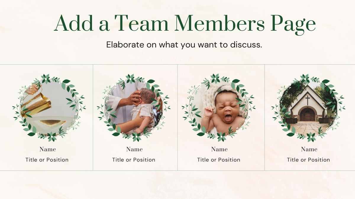 Leaves Floral Baptism Slides - slide 13