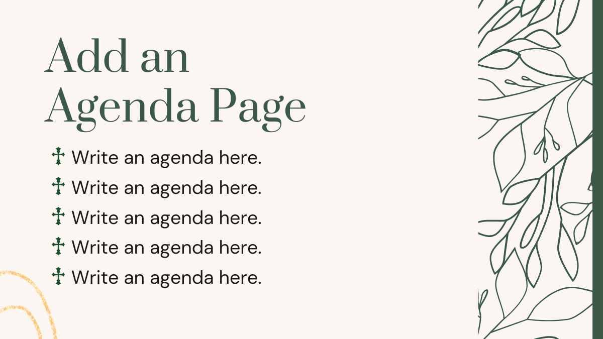 Leaves Floral Baptism Slides - slide 2