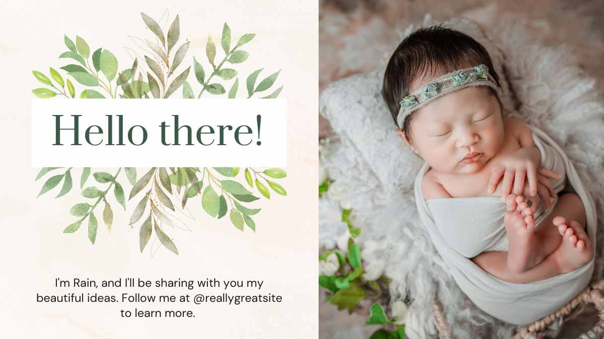 Leaves Floral Baptism Slides - slide 4