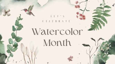 Slides Carnival Google Slides and PowerPoint Template Let's Celebrate Watercolor Month 1
