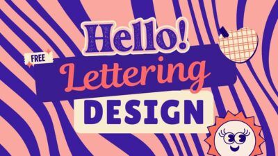Apresentação educacional com lettering