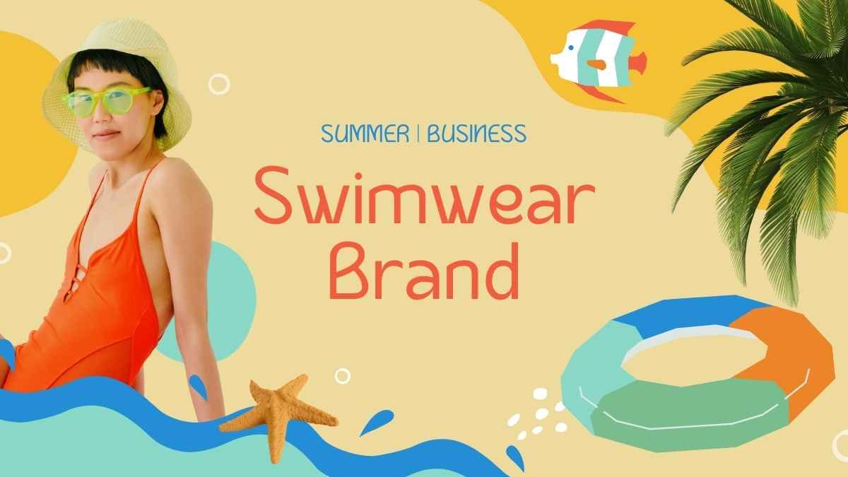 Presentación de negocios estilo collage retro para marca de trajes de baño - diapositiva 0