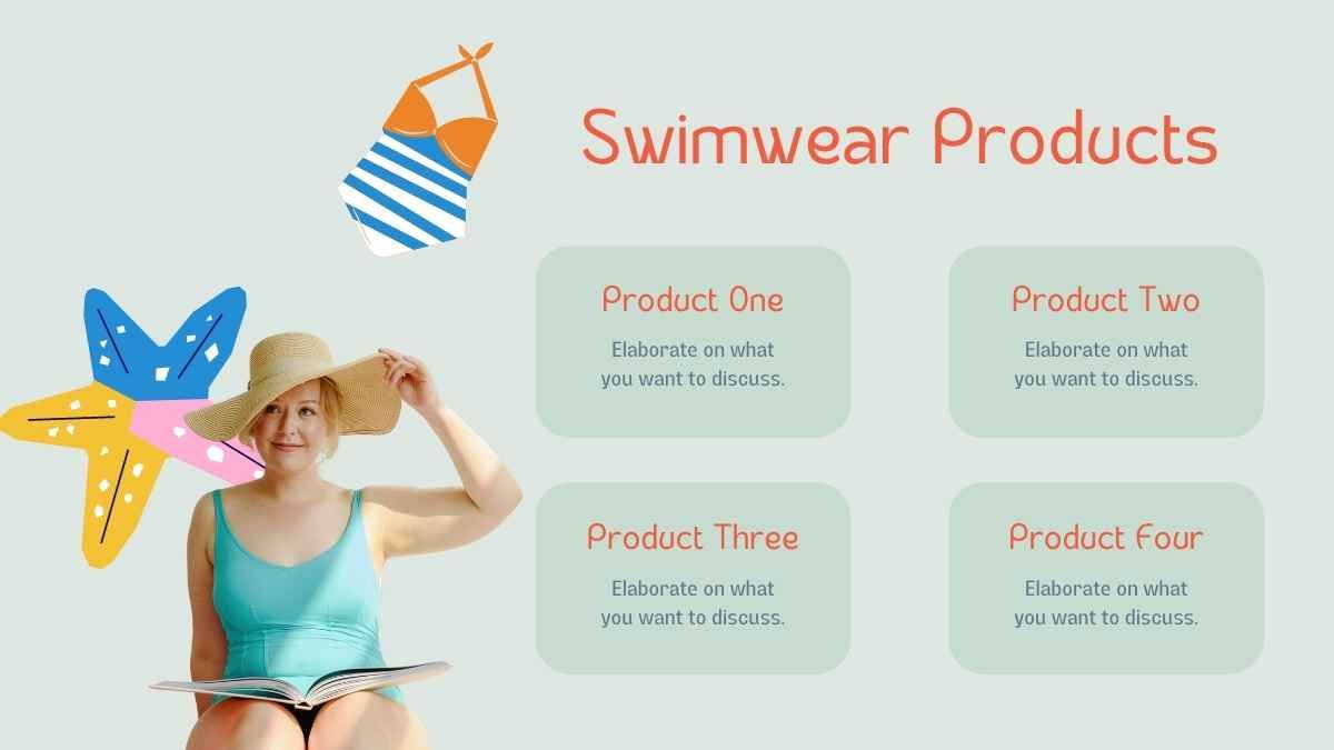 Presentación de negocios estilo collage retro para marca de trajes de baño - diapositiva 11