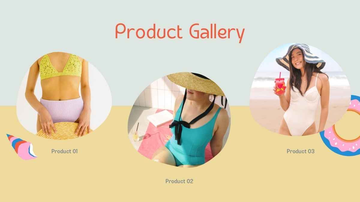 Presentación de negocios estilo collage retro para marca de trajes de baño - slide 12
