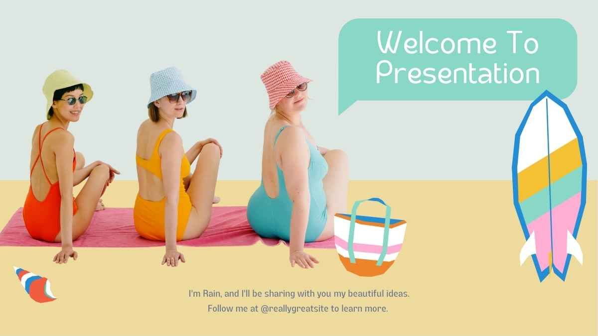 Colagem retrô de apresentação comercial da marca de roupas de banho - slide 6
