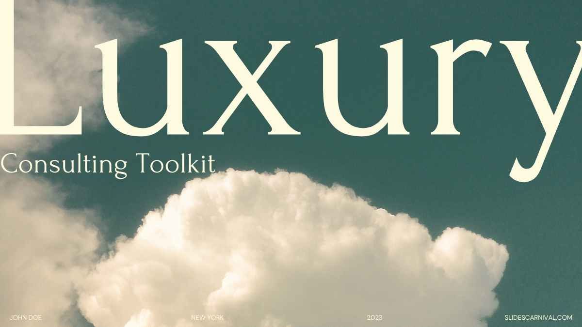 Luxury Consulting Tool Presentation - slide 0