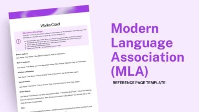 MLA Reference Page Template Doc