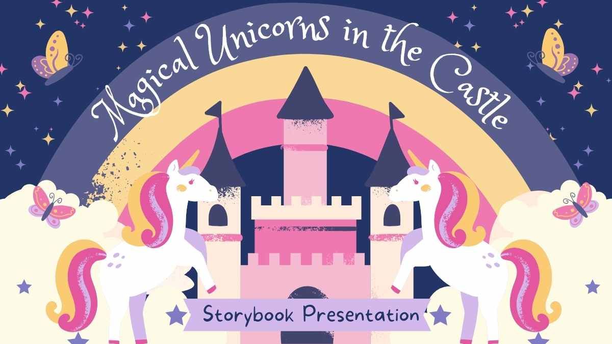 Magical Unicorns in the Castle Storybook - slide 0
